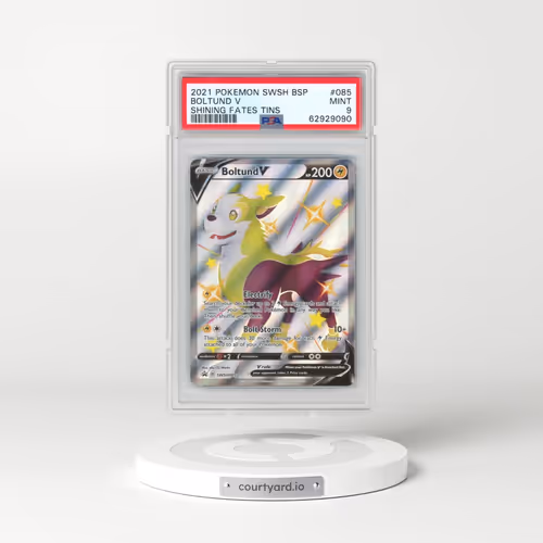 2021 Pokémon Swsh Black Star Promo #085 Boltund V - Holo Full Art Shining Fates Tins (PSA 9 MINT)