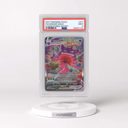 2021 Pokémon Sword & Shield Fusion Strike #271 Gengar Vmax - Full Art Secret (PSA 9 MINT)