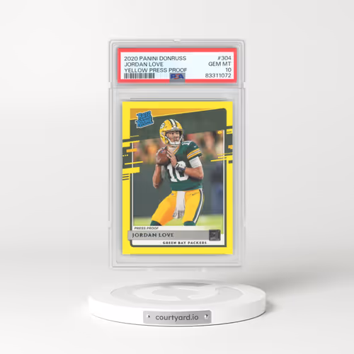 2020 Panini Donruss #304 Jordan Love - Yellow Press Proof (PSA 10 GEM MINT)