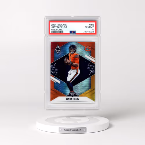 2021 Panini Phoenix #108 Justin Fields - Fire Burst (PSA 10 GEM MINT)