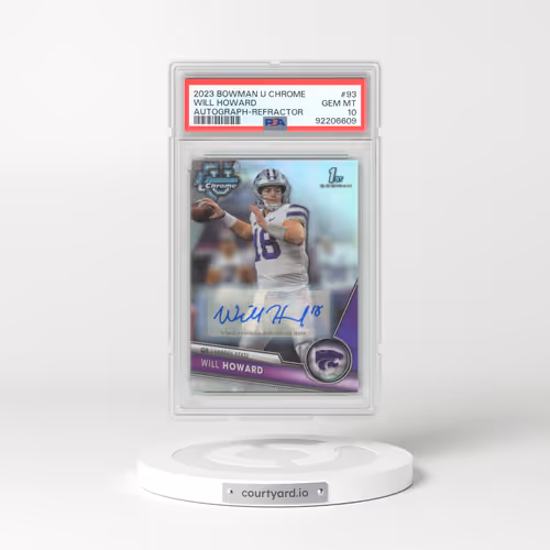 2023 Bowman University Chrome #93 Will Howard - Autograph-Refractor (PSA 10 GEM MINT)