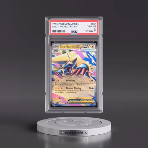 2025 Pokémon Meg EN-Mega Evolution #050 Mega Manectric EX - Holo (PSA 10 GEM MINT)