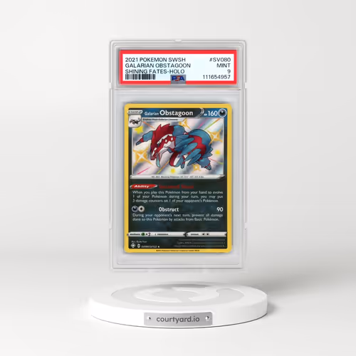 2021 Pokémon Sword & Shield Shining Fates #SV080 Galarian Obstagoon - Holo (PSA 9 MINT)
