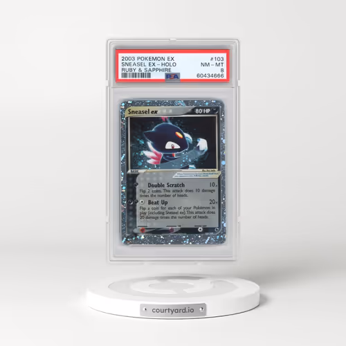 2003 Pokémon EX Ruby & Sapphire #103 Sneasel EX - Holo Holo (PSA 8 NM-MT)