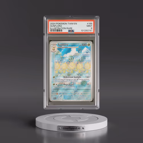 2024 Pokémon Twm EN-Twilight Masquerade #169 Sunflora - Illustration Rare (PSA 9 MINT)