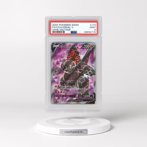 2020 Pokémon Sword & Shield Vivid Voltage #173 Coalossal V - Holo Full Art (PSA 9 MINT)
