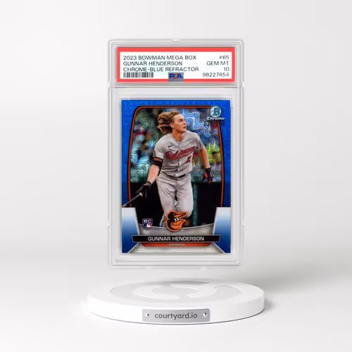 2023 Bowman Mega Box Chrome #65 Gunnar Henderson - Blue Refractor (PSA 10 GEM MINT)