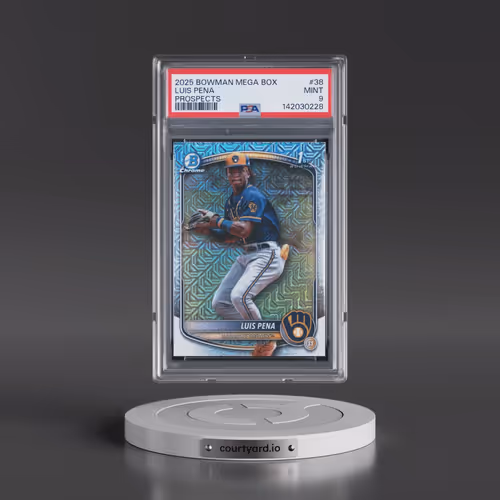 2025 Bowman Mega Box Chrome Prospects #38 Luis Pena (PSA 9 MINT)
