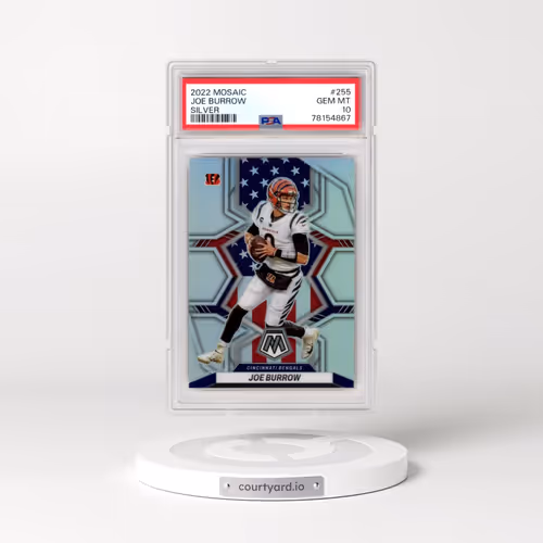2022 Panini Mosaic #255 Joe Burrow - Silver (PSA 10 GEM MINT)