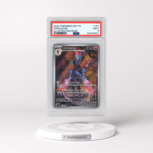 2024 Pokémon Ssp EN-Surging Sparks #197 Ceruledge - Illustration Rare (PSA 9 MINT)
