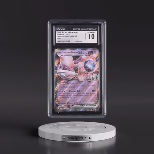 2025 Pokémon Dri EN-Destined Rivals #081 Team Rocket's Mewtwo EX - Holo (CGC 10 GEM MINT)