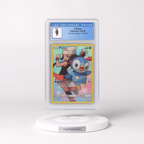2019 Cosmic Eclipse #239/236 Piplup - Character Rare (CGC 9 MINT)