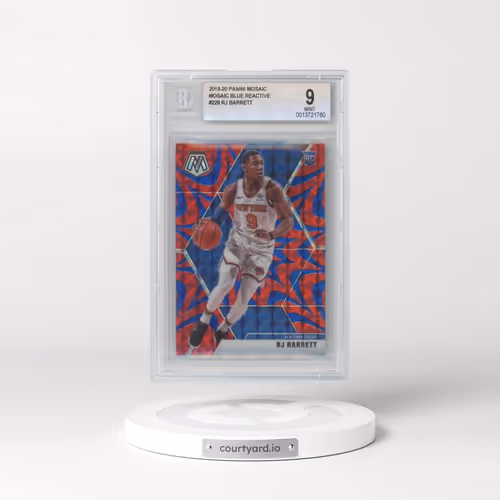 2019 Panini Mosaic #229 RJ Barrett - Reactive Blue (BGS 9 MINT)
