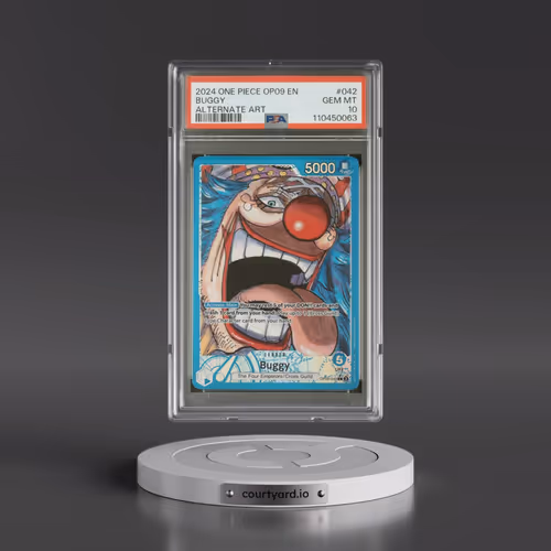 2024 One Piece OP09-Emperors in the New World #042 Buggy - Alternate Art (PSA 10 GEM MINT)