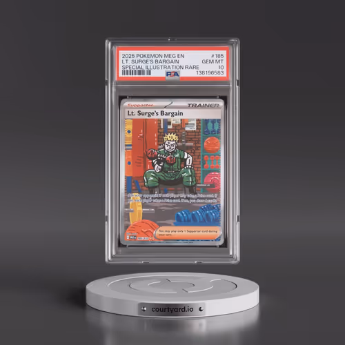 2025 Pokémon Meg EN-Mega Evolution #185 LT. Surge's Bargain - Special Illustration Rare (PSA 10 GEM