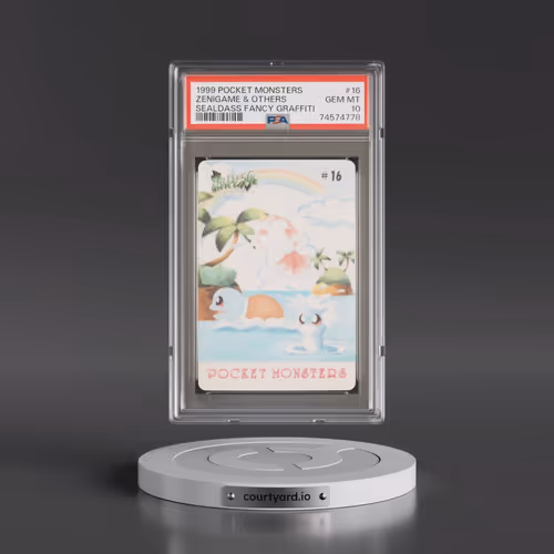 1999 Pocket Monsters Sealdass Fancy Graffiti #16 Zenigame & Others (PSA 10 GEM MINT)