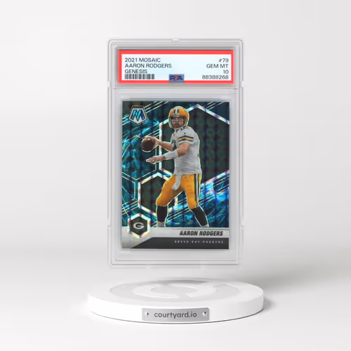 2021 Panini Mosaic #79 Aaron Rodgers - Genesis (PSA 10 GEM MINT)