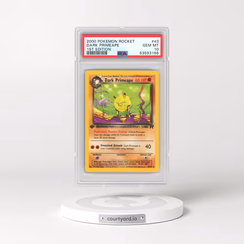 2000 Pokémon Rocket #43 Dark Primeape - 1st Edition (PSA 10 GEM MINT)