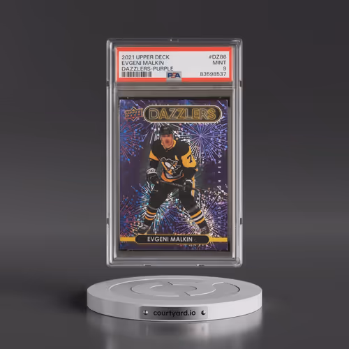 2021-2022 Upper Deck Dazzlers #DZ86 Evgeni Malkin - Purple (PSA 9 MINT)