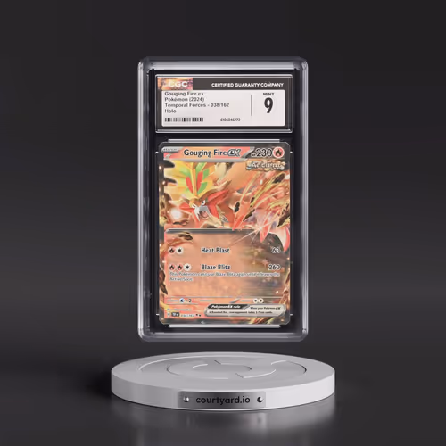 2024 Pokémon Tef EN-Temporal Forces #038 Gouging Fire EX - Holo (CGC 9 MINT)