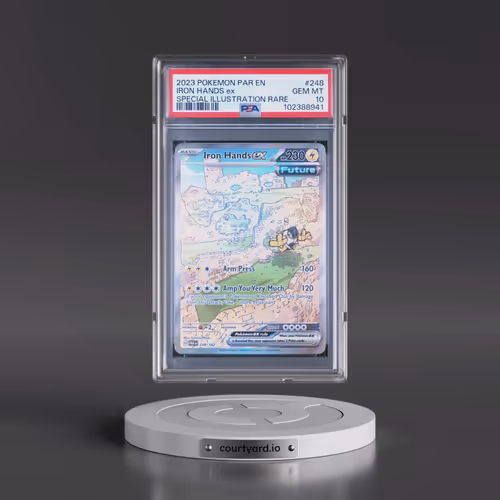 2023 Pokémon Par EN-Paradox Rift #248 Iron Hands EX - Holo Special Illustration Rare (PSA 10 GEM MIN