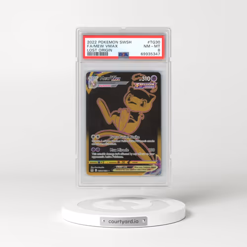 2022 Pokémon Sword & Shield Lost Origin #TG30 Mew Vmax - Full Art (PSA 8 NM-MT)