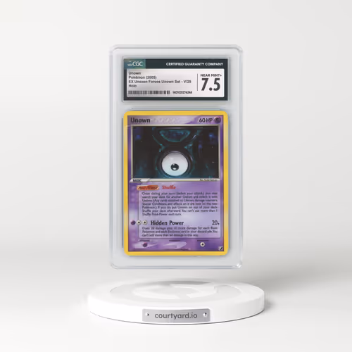2005 EX Unseen Forces Unown Sub-set #V/28 Unown - Holo (CGC 7.5 NM+)