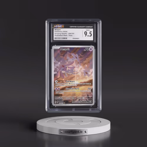 2024 Pokémon Ssp EN-Surging Sparks #204 Mesprit - Illustration Rare (CGC 9.5 MINT+)