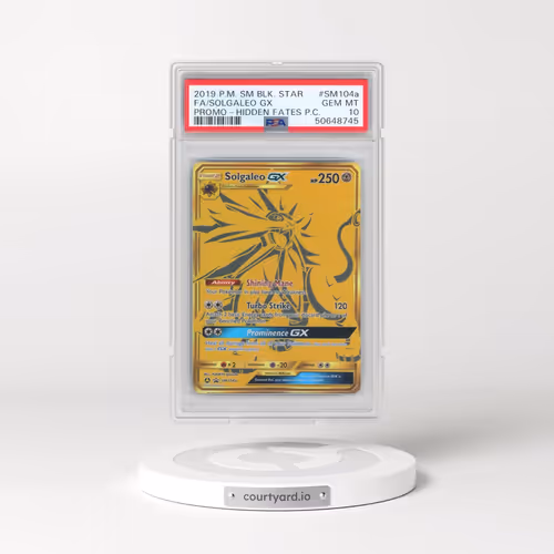 2019 Pokémon SM Black Star Promo #SM104a Solgaleo GX - Holo Full Art Hidden Fates Premium Collection