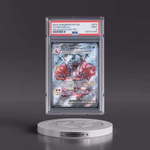 2024 Pokémon Svp EN-SV Black Star Promo #074 Charizard EX - Holo Paldean Fates Tin (PSA 9 MINT)