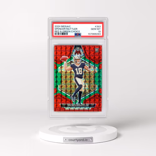 2024 Panini Mosaic #393 Spencer Rattler - Red & Green Choice (PSA 10 GEM MINT)