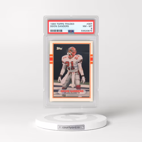 1989 Topps Traded #30T Deion Sanders (PSA 8 NM-MT)