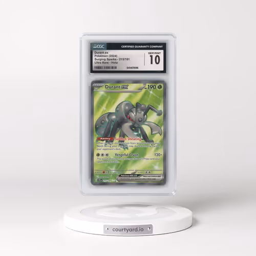 2024 Pokémon Ssp EN-Surging Sparks #215 Durant EX - Holo Ultra Rare (CGC 10 GEM MINT)