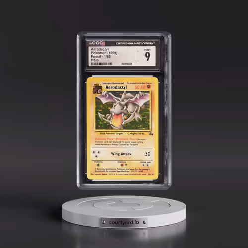 1999 Fossil #1/62 Aerodactyl - Galaxy Star Holo (CGC 9 MINT)