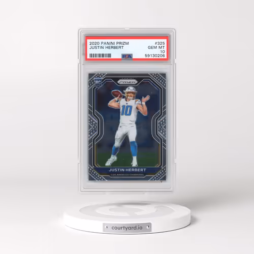 2020 Panini Prizm #325 Justin Herbert (PSA 10 GEM MINT)