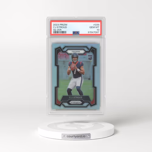 2023 Panini Prizm #339 CJ Stroud - Silver Prizm (PSA 10 GEM MINT)