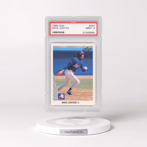 1990 Leaf #297 Dave Justice (PSA 9 MINT)