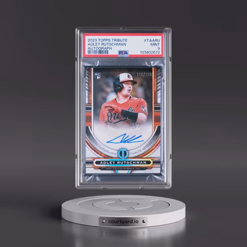 2023 Topps Tribute Tribute Autograph #TAARU Adley Rutschman (PSA 9 MINT)