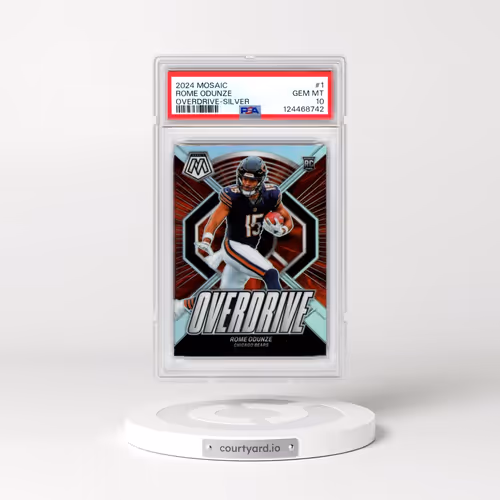 2024 Panini Mosaic Overdrive #1 Rome Odunze - Silver (PSA 10 GEM MINT)