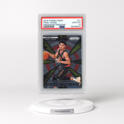 2018 Panini Prizm Freshman Phenoms #21 Trae Young (PSA 10 GEM MINT)