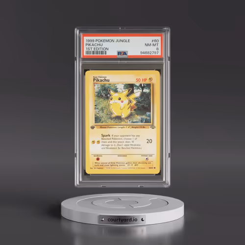 1999 Pokémon Jungle #60 Pikachu - 1st Edition (PSA 8 NM-MT)