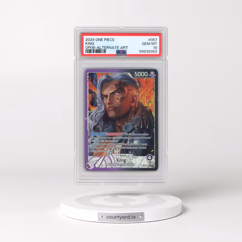 2024 One Piece OP08-Two Legends #057 King - Alternate Art (PSA 10 GEM MINT)