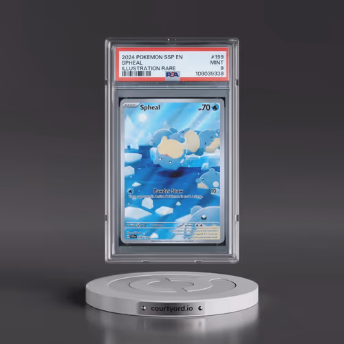 2024 Pokémon Ssp EN-Surging Sparks #199 Spheal - Illustration Rare (PSA 9 MINT)