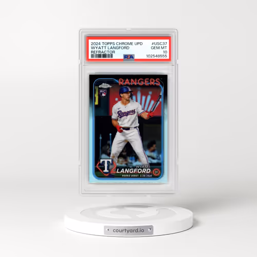 2024 Topps Chrome Update #USC37 Wyatt Langford - Refractor (PSA 10 GEM MINT)