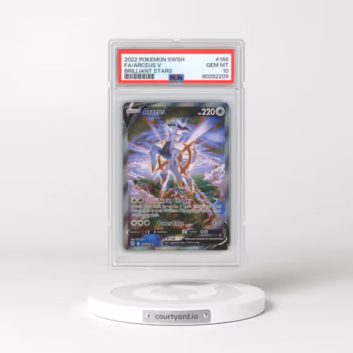 2022 Pokémon Sword & Shield Brilliant Stars #166 Arceus V - Holo Full Art (PSA 10 GEM MINT)