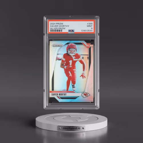 2024 Panini Prizm #399 Xavier Worthy - Silver Prizm (PSA 9 MINT)