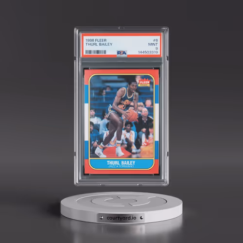 1986 Fleer #6 Thurl Bailey (PSA 9 MINT)