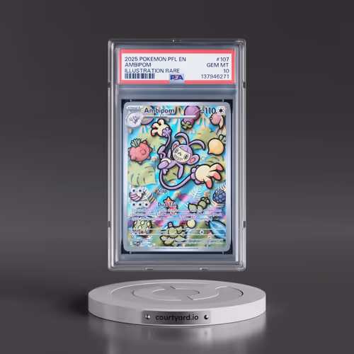 2025 Pokémon Pfl EN-Phantasmal Flames #107 Ambipom - Illustration Rare (PSA 10 GEM MINT)