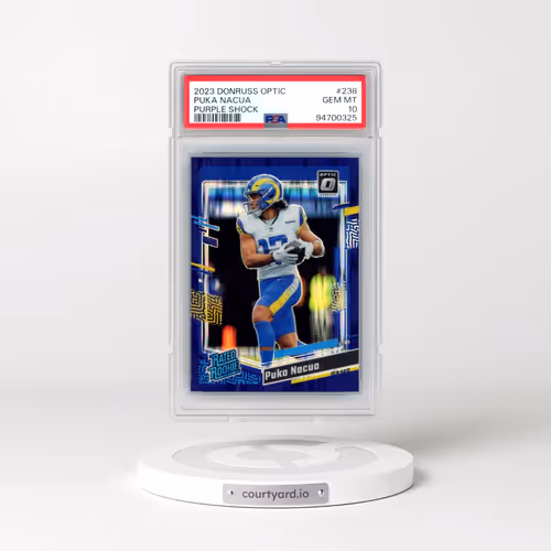 2023 Panini Donruss Optic #238 Puka Nacua - Purple Shock (PSA 10 GEM MINT)