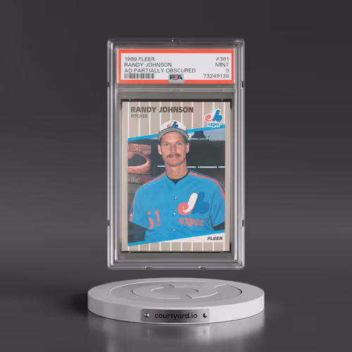 1989 Fleer #381 Randy Johnson - Ad Partially Obscured (PSA 9 MINT)